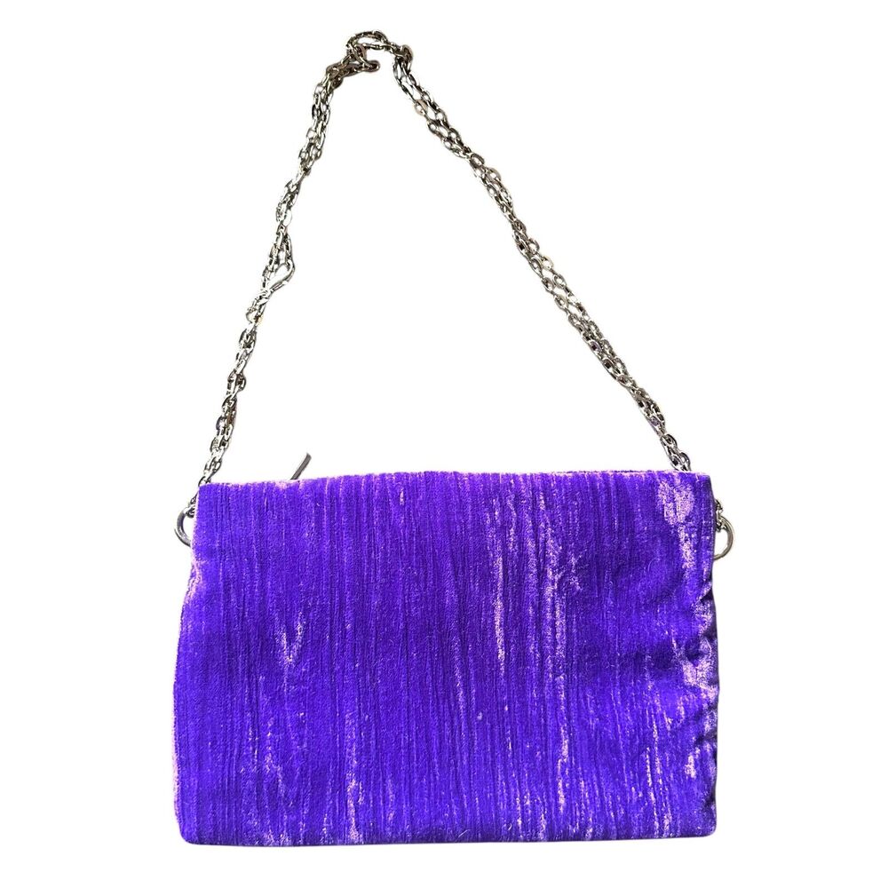 A NEW‎ DAY Velvet Handbag Chain Purple - Picture 2 of 6